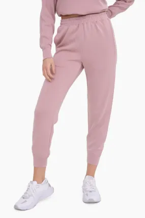 Rose Contrast Seam Joggers