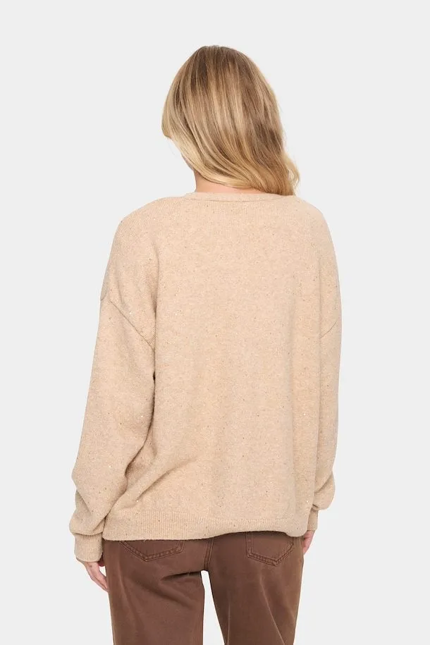 Saint Tropez Haya Cardigan in Macadamia