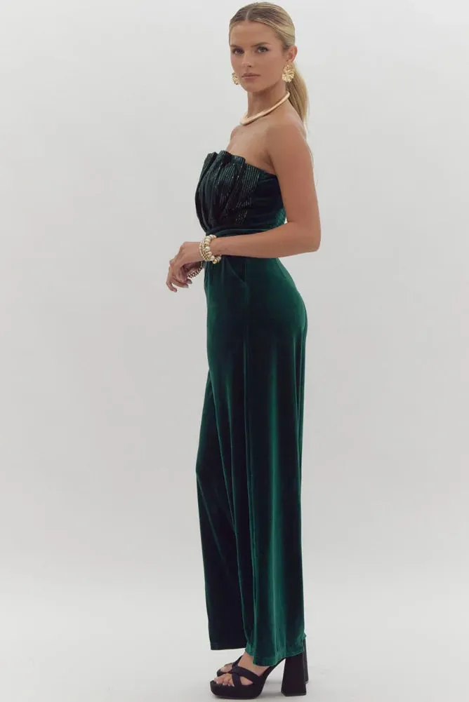 Sequin Velvet Jumpsuit