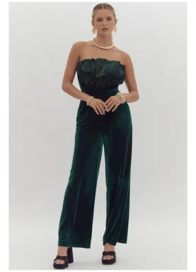 Sequin Velvet Jumpsuit