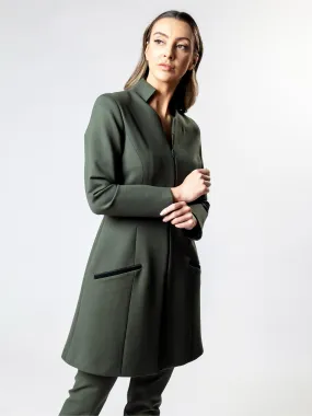 SICILY Standing Collar Long Jacket