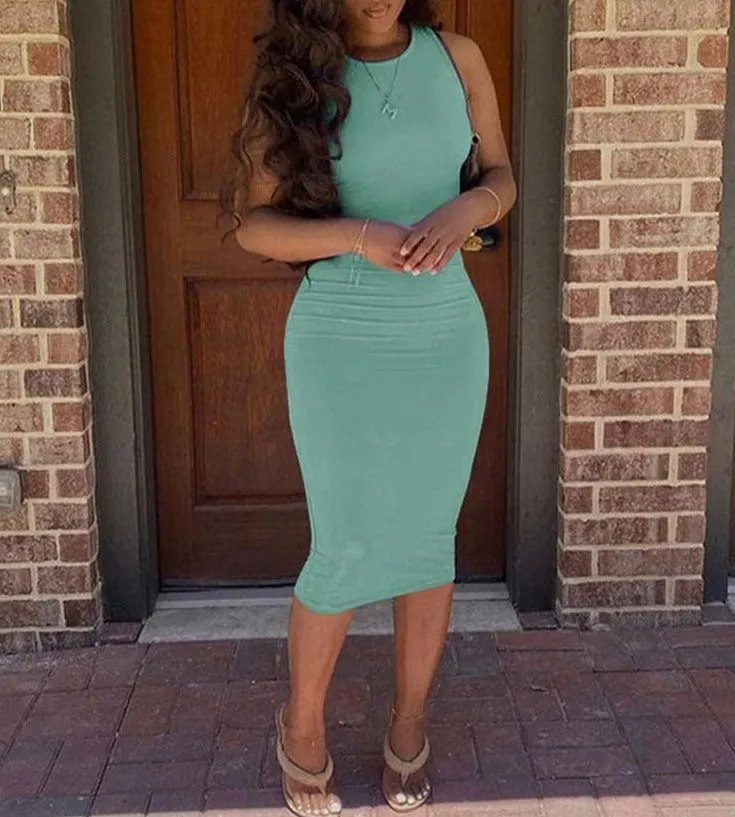 Slim Hips Long Dress