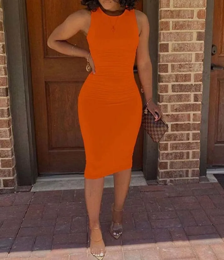 Slim Hips Long Dress