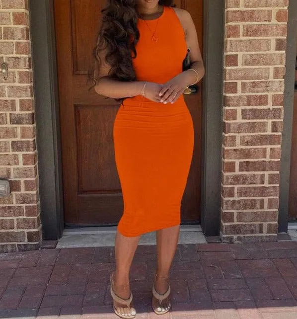 Slim Hips Long Dress