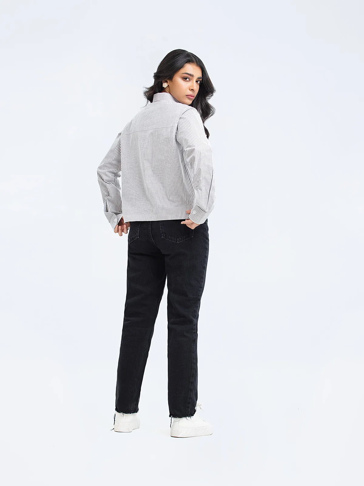 Smart Fit Cotton Shacket - FWTJW23-006