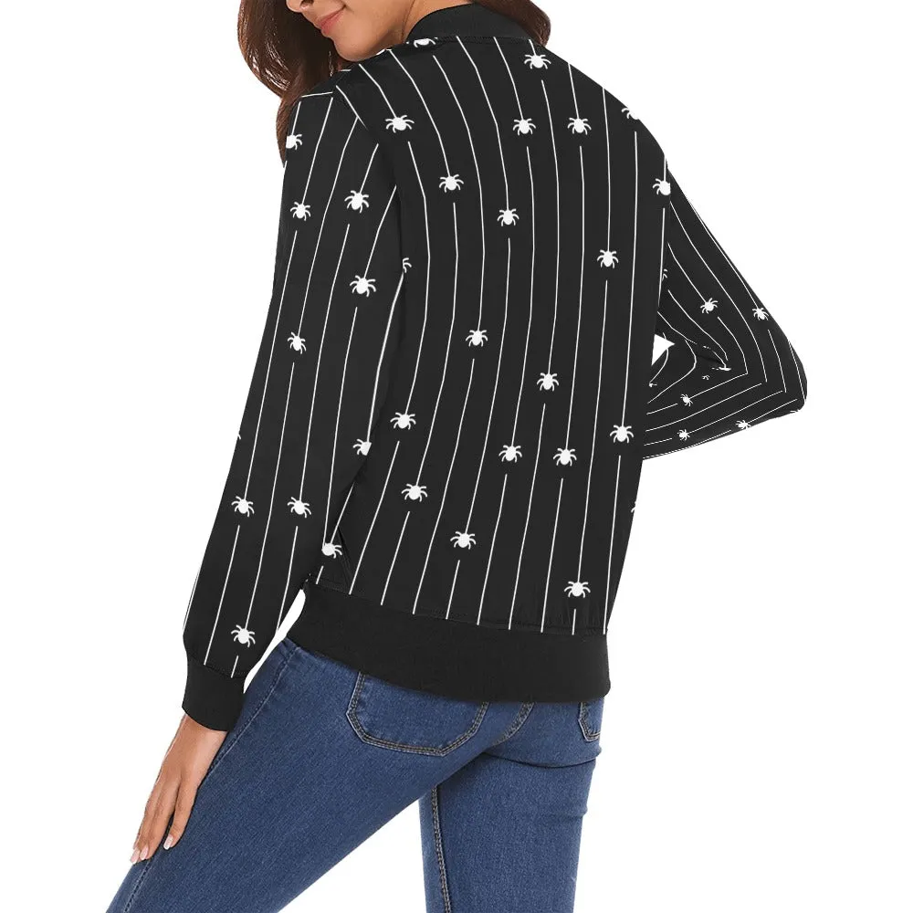 Spider Pattern Bomber Jacket