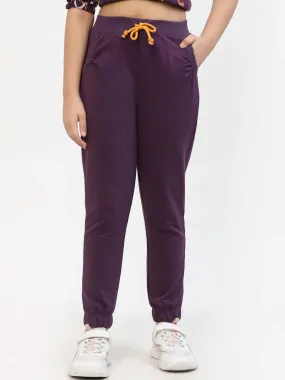 Spunkies Organic Cotton Girls Joggers Voilet