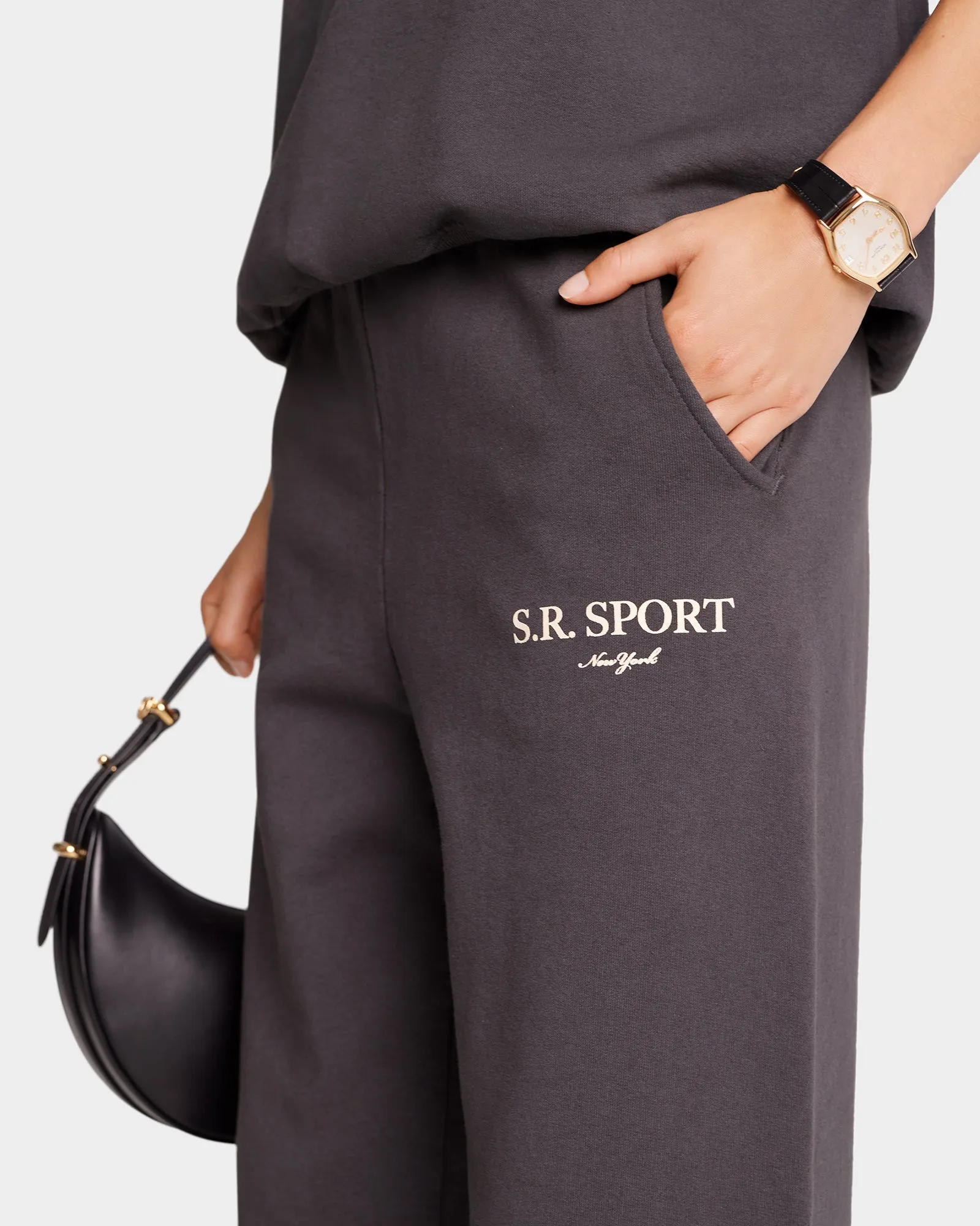 S.R. Sport Sweatpant - Faded Black/Cream