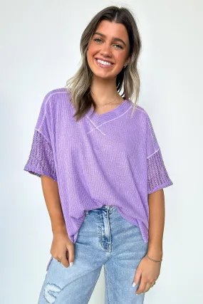 Taravella Crochet Contrast Binding Top - FINAL SALE