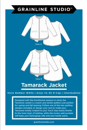 The Tamarack Jacket by Grainline Studio, Size 14-30