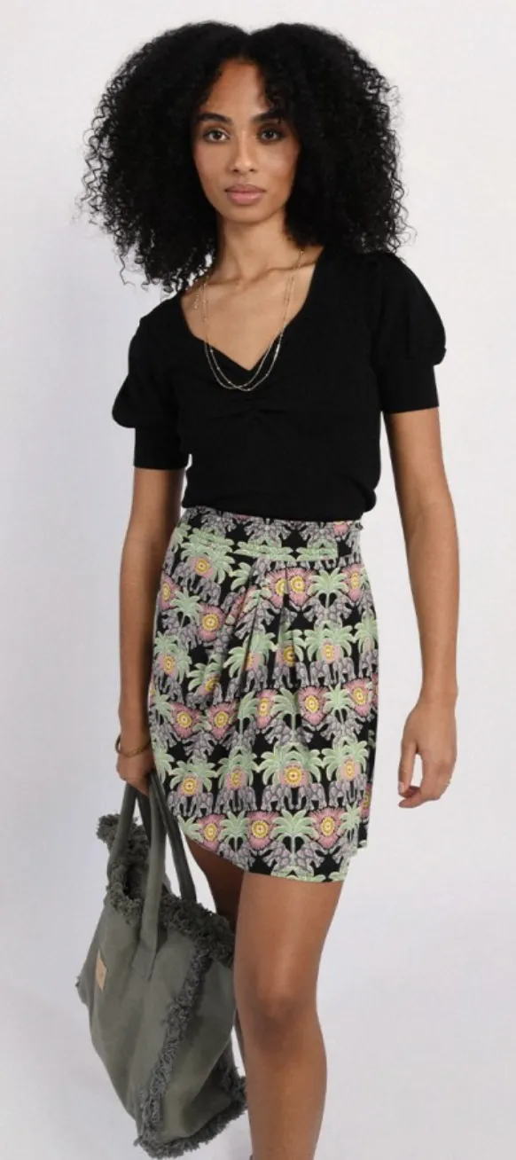 The Tinsley Crop Knitted Jumper - Black