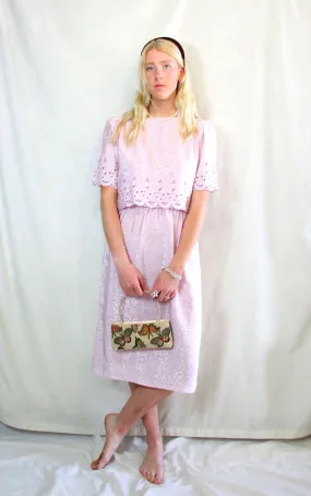 Vintage Pastel Pink Tea Dress