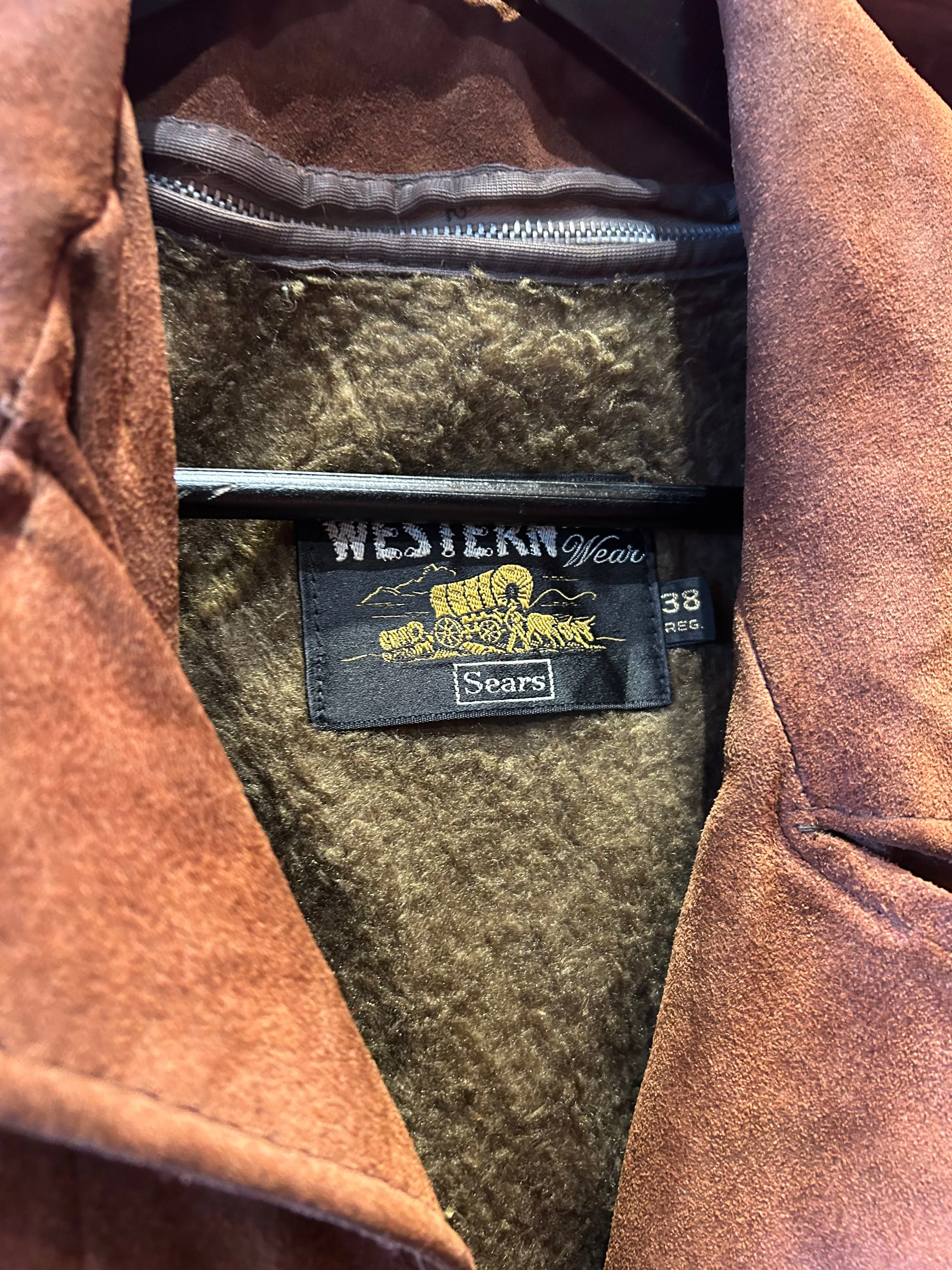 Vintage Sears 70s'-80 Suede Rancher, 38 Small