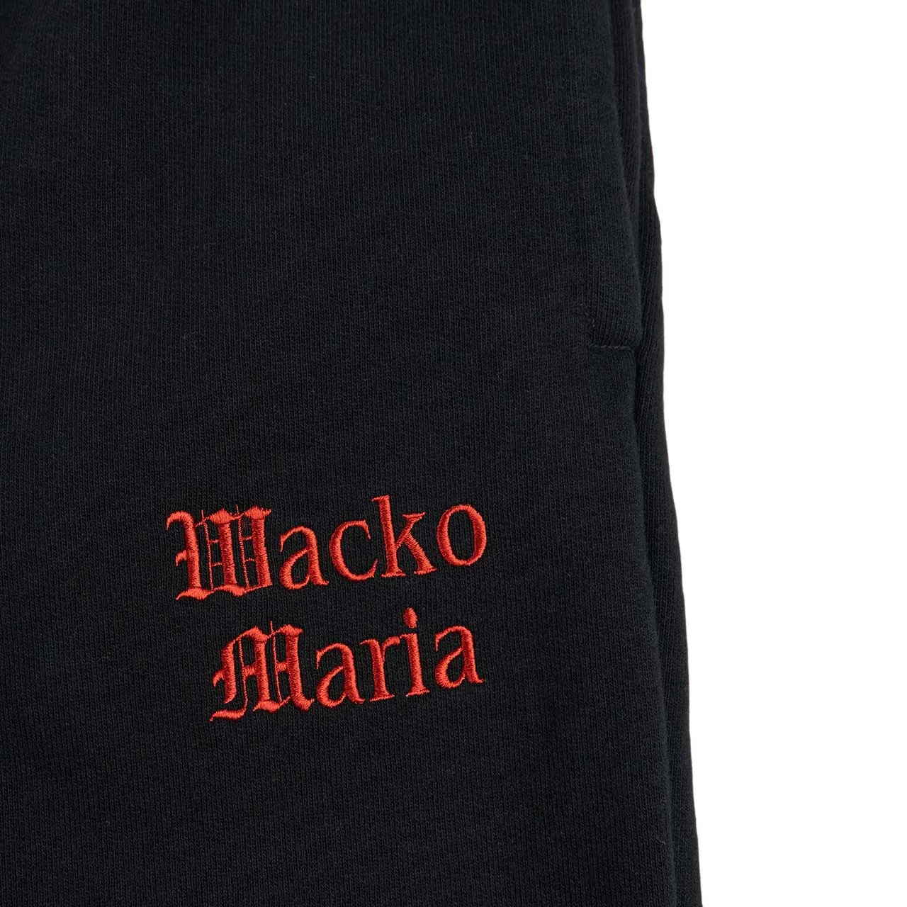 wacko maria washed heavyweight sweatpants type-1 (black)