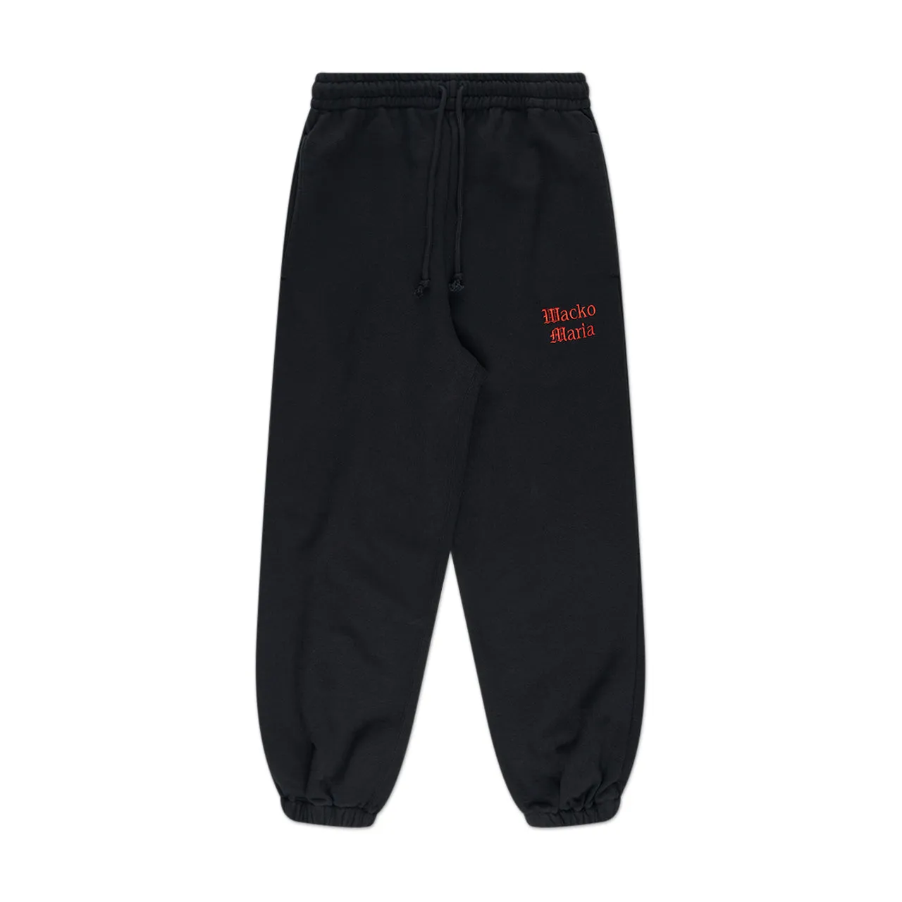 wacko maria washed heavyweight sweatpants type-1 (black)