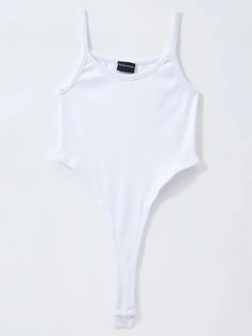 White Sleeveless Bodysuit