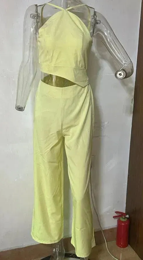 Women's Fashion Solid Color Wide Leg Jumpsuit