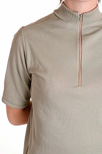 Women's Vintage Zippered Turtleneck Shirt