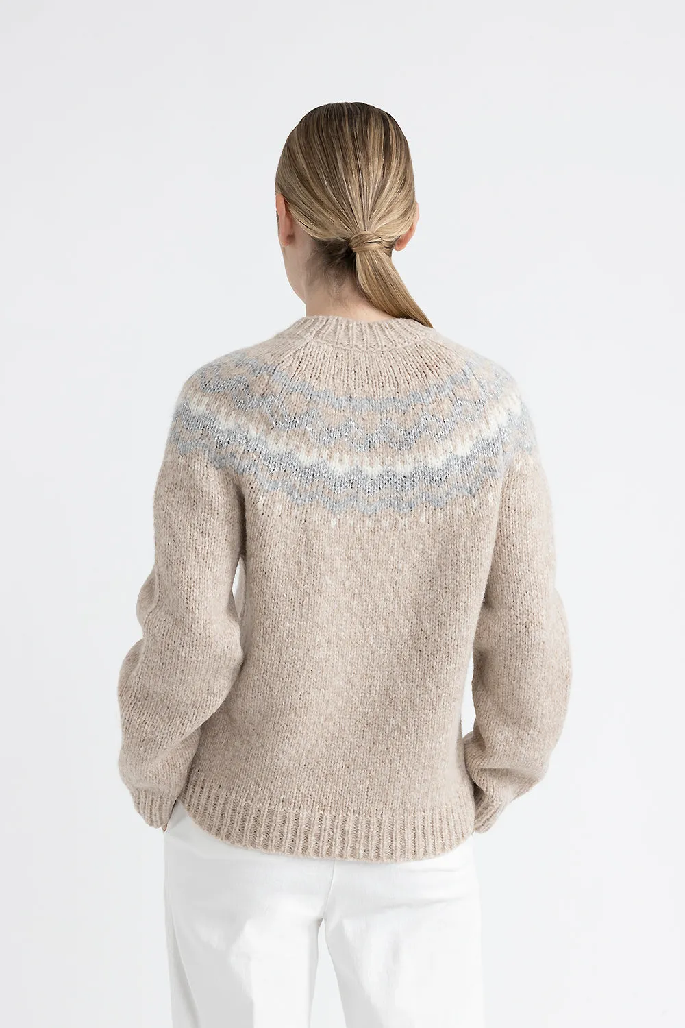 Wool and alpaca jacquard sweater