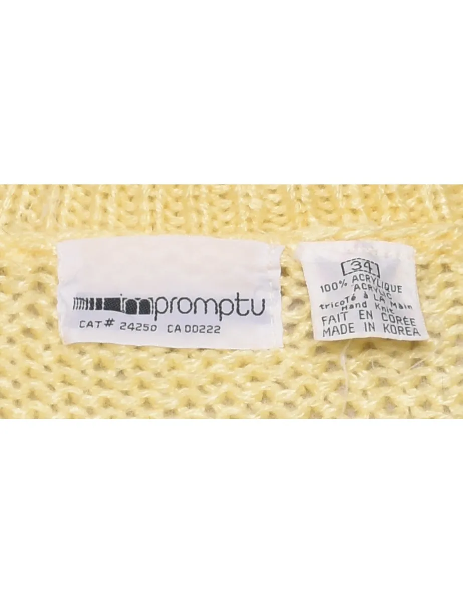 Yellow Nordic High Neck Jumper - M